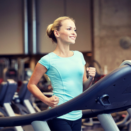 Woman on treadmill