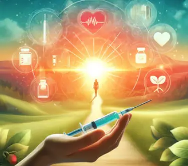 Weight loss injection illustration