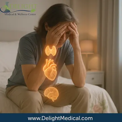 Male feeling fatigue